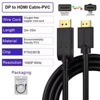 Cable Convertidor ULT-unite DisplayPort a HDMI 1080p 60Hz 3m 5m 10m DP a HDMI para Video PC HDTV Escritorio Laptop Monitor