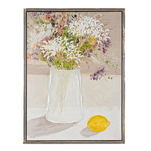Pintura sobre lienzo de naturaleza muerta con marco de madera de 75x100 cm y 5 cm de grosor - Product Image 1