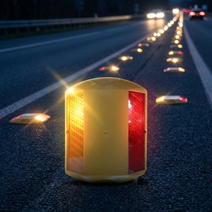 Réflecteur de chaussée surélevé ROADSAFE pour autoroute, en plastique, type œil de chat - Product Image 1
