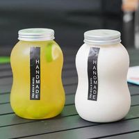 Bouteille de boisson en plastique écologique en forme de gourde de 500 ml, PET de qualité alimentaire pour le thé, les boissons énergisantes, les jus, les boissons gazeuses, marque Simplife