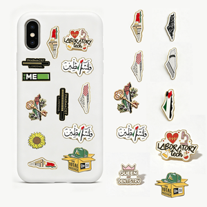 Nuevo 2026: Insignia de metal esmaltada personalizada, pegatinas 3M para fundas de teléfono, pegatinas metálicas para teléfonos, diseño de dibujos animados personalizado de marca - Product Image 3