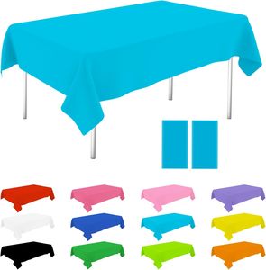 54x108 Disposable Plain PE <b>Plastic</b> <b>Table</b> <b>Cover</b> Rectangular Tablecloth Home Party <b>Table</b> Cloth Custom Cartoon for Football Banquet - Product Image 1
