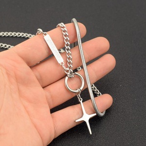 2026 New Exquisite Long <b>Chain</b> <b>Cross</b> Pendant Necklace Fashion Design Men's Titanium Steel Necklaces Wholesale Jewelry Trendy - Product Image 2