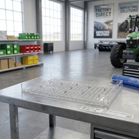 Semoir manuel compact à pousser avec bac en acrylique pour graines de légumes – Prix usine