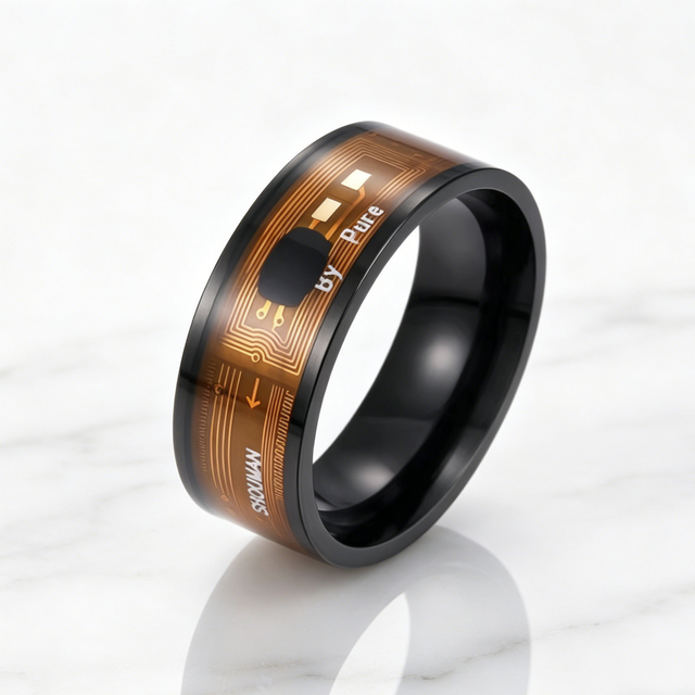 Wholesale Waterproof Wearable Mini Tag 13.56 MHz New Design NFC Ring Connectable Silicone Programmable Smart Ring