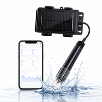 Transmitter Kualitas Air Solar 4G WiFi, Probe pH Oksigen Terlarut Optik, Unggah ke Cloud, untuk Kolam Ikan