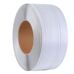 Cinta de flejado manual de poliéster y PP compuesto de alta resistencia y tenacidad, marca STRONG, para equipos de flejado semiautomáticos - Product Image 1