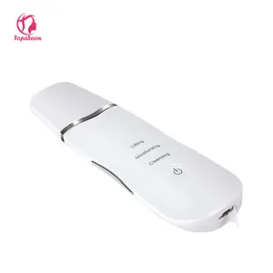 Groothandel Zwart Wit Ultrasone Hot Handheld Echografie Exfoliërende Verwijderen Ultrasone Gezicht Scrubber Voor Vrouwen Mannen