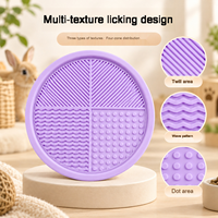Plateau à lécher en silicone 13CM, petit format, pour chat, chien et lapin, tapis d'alimentation multi-textures, plateau d'alimentation pour animaux de compagnie