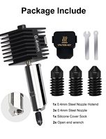 Upgrade Kit Extruder Print Head Printer 3D Bamboo Lab A1 Mini 0.4mm 0.2MM, Nozzle Baja Keras Pengganti Cepat Tahan Suhu Tinggi
