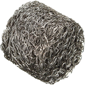 Stainless Steel 304 316 Snow Foam Knitted <b>Wire</b> <b>Mesh</b> / Compressed Filter Gasket / Customized Compressed Knitted <b>Mesh</b> Filter - Product Image 1
