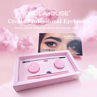 Viola House Kit de teinte des sourcils Gel de crayon à sourcils imperméable à l'eau Style longue durée Maquillage quotidien Savon à sourcils Ensemble de teinte des sourcils