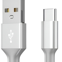 Kabel Pengisian Cepat Tipe-C ke USB-A dengan Pelindung Nilon untuk Ponsel dan Transfer Data