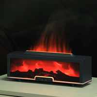 Nouvel humidificateur de cheminée en acrylique 200ml transfrontalier 3d flamme lumière ambiante diffuseur d'arôme de lumière colorée de bureau