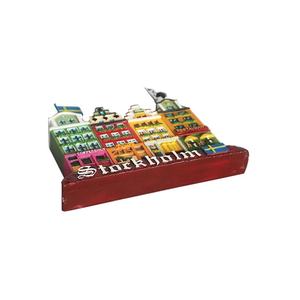 Venta al por mayor 3D ciudad sueca edificio forma nevera Imanes personalizados resina artesanía viaje recuerdo regalos vintage decoración del hogar adornos - Product Image 2