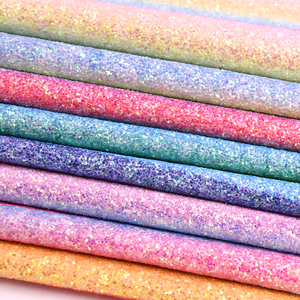 Hot Selling Chunky PU <strong>Glitter</strong> Leather Rainbow Color <strong>for</strong> <strong>Women</strong> Handbag <strong>Shoes</strong> - Product Image 2