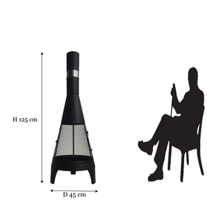Chimeneas de Jardín de Acero al Carbono, Fáciles de Montar, para Exteriores, <span class=keywords><strong>Chimenea</strong></span> Grande para Leños - Product Image 4