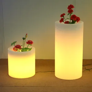 Yeni saksı lambası şarj edilebilir masa parlaklık ayarlanabilir lamba pili enerjili restoran kolay temiz saksı