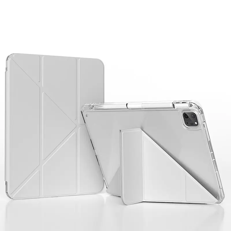 Nieuw Ontwerp Pu Lederen Y Fold Schokbestendige Transparante Magnetische Tablet Case Voor Ipad Mini 6