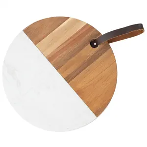 Eko dostu kişiselleştirilmiş ahşap ve mermer kesme tahtası ahşap mutfak ürünü kesme tahtası