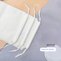 Sac de rangement en PEVA mat avec cordon de serrage pour vêtements, chaussures, chaussettes, jouets en peluche - Emballage anti-poussière