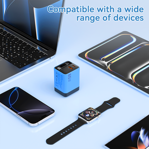 रिट्रेटेबल केबल 3-पोर्ट पीडी चार्जर के साथ ऑल-इन-वन 65w गन फास्ट चार्जर के साथ ऑल-इन-वन 65 डब्ल्यू गन फास्ट चार्जर - Product Image 6