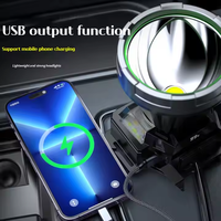 Lampe frontale avec capteur de mouvement, batterie externe, étanche IPX4, rechargeable par USB, LED 600LM, intensité réglable, portable, pour camping, atelier, lumière d'urgence