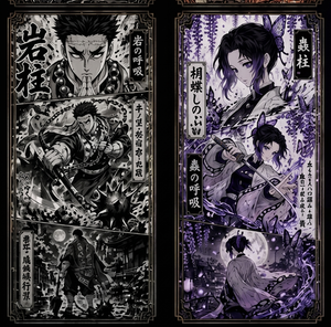 Póster Colgante de Madera con Impresión a Todo Color de <span class=keywords><strong>Anime</strong></span> Japonés, Tanjiro Nezuko, Esquinas Cuadradas, Pintura a Tinta, Juego de Mesa - Product Image 2