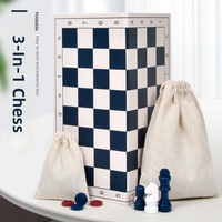 QISHOU Échiquier et Jeu de Dames Magnétique Pliable en Bois – Design Écologique et Durable pour Enfants et Adultes – Idéal pour les Voyages – Éducatif