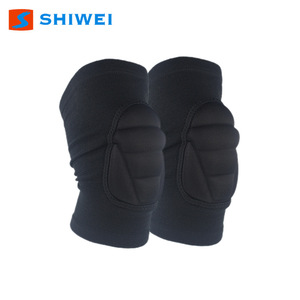 Genouillères de sport Shiwei noires, taille unique, éponge épaisse, absorption des chocs, protection pour le basketball, le volley-ball et l'escalade - Product Image 1