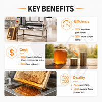 Machine à désoperculer électrique pour apiculture avec lame chauffante à mouvement alternatif, compatible avec les cadres Langstroth, pour la récolte du miel