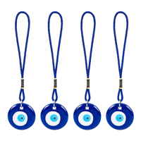 Pendentif en verre Œil bleu turc/grec, amulette porte-bonheur pour voiture et décoration intérieure, design antique patiné, idéal pour la rentrée scolaire