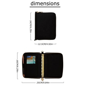 Boîte cadeau Yihe pour papeterie/bureau/école avec un portefeuille à fermeture éclair en cuir souple A7 à 7 couleurs, des enveloppes pour argent liquide, des marqueurs - Product Image 3