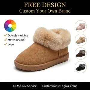 Nuovi Stivaletti <span class=keywords><strong>Invernali</strong></span> per Neonati con Suola Morbida, Comodo Colletto in Pelliccia Sintetica, Scarpe da Neve per Bambini, Flessibili e Antiscivolo, Prime Scarpe da Camminata per Neonati - Product Image 1