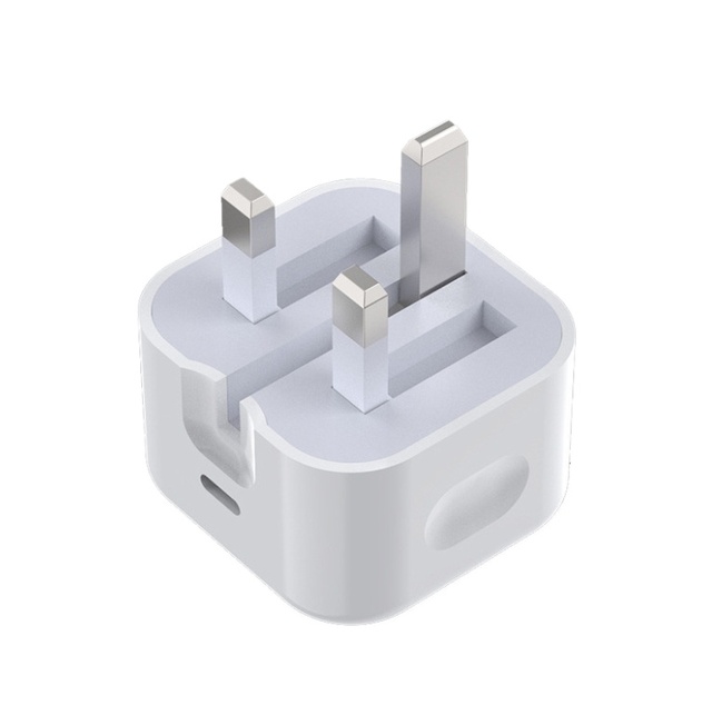 UK PD 20W Quick Charger Type C Charging Cable GAN Material Power Adapter Cord for iPhone OVP/OCP/OTP Protected
