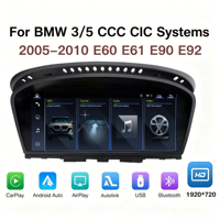 Sistema Multimedia con Pantalla Táctil para Automóvil, Sistema Linux para BMW E60 E61 E62 E63 E90 E91 E92 E93, Sistema Android Auto, Carplay Inalámbrico