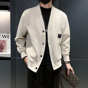 Factory Sale <b>Men's</b> Spring Autumn <b>Cardigan</b> Jacket Fashion New Casual Long Sleeve V-Neck <b>Sweater</b> - Product Image 4