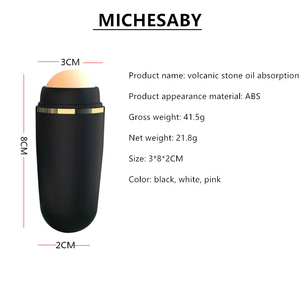 1 pièce Rouleau absorbant l'excès de sébum pour le visage, en pierre volcanique, lavable, outil de soin et de maquillage pour éliminer l'huile cutanée - Product Image 3