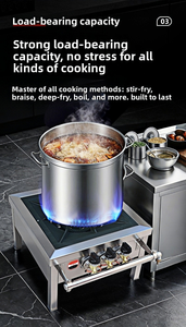 Estufa de Gas Natural de <span class=keywords><strong>Hierro</strong></span> Fundido de 3 Quemadores, Multitamaños, Ahorro de Energía, Niveles de Potencia Ajustables, Fácil de Limpiar, 1 Año de Garantía, Venta al Por Mayor de Fábrica - Product Image 4