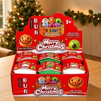Vente en gros de jouets squishy en forme de Baozi (pain vapeur) à montée lente, anti-stress, à presser, en boîte mystère de Noël, en vrac