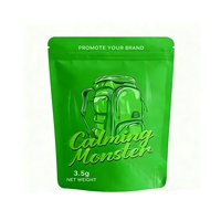 Conception numérique Logo imprimé personnalisé Mylar plastique 3.5g 7g 14g 28g Stand-up Baggies Zip Lock alimentaire Mylar pochette sac