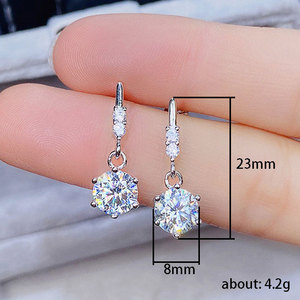 Eleganti Orecchini Pendenti Bianchi per Donne, Orecchini con Pietre Scintillanti, Gioielli di Moda per Uso Quotidiano e Feste - Product Image 5