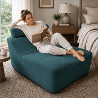 Canapé paresseux en tissu grand format au design moderne OEM, confortable et convertible, avec coussin de nuque, pour intérieur, ensemble de canapés de sol pour maison et appartement