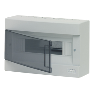 Quadro Elettrico a Muro Vimar 12M IP40 Grigio con Sportello Trasparente per Uso Interno - Product Image 1