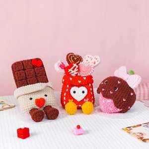 Handmade Crochet Valentine's Day Sweets Plush Toys Customizable Knitted <b>Chocolate</b> & Cake Dolls for Gift Shop Wholesale - Product Image 1