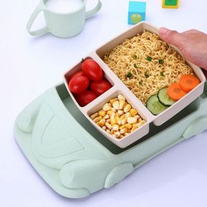 Plastic Children's Cartoon Car <b>Lunch</b> Box <b>Set</b> Microwavable Durable Environment-Friendly Complementary Food Compartment Bowl Cup - Product Image 4
