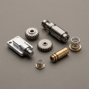 Piezas Metálicas Mecanizadas con CNC de Precisión, Componentes de Respuesta Táctil, Engranajes Cónicos, Ejes, Resortes para Ensamblajes Mecánicos - Product Image 1