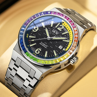 Montre mécanique automatique avec logo personnalisé pour Ciga Design Blue Planet avec fonction lumineuse Montre-bracelet de luxe à la mode