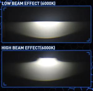Dual Laser 1,5 "Square Mini Len Hi/<span class=keywords><strong>Lo</strong></span> 75W Auto Auto Scheinwerfer Flachs ch neiden Beleuchtung Bi-LED Motorrad Scheinwerfer - Product Image 5