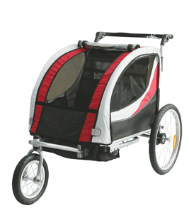 Remolque de Bicicleta Ajustable para Bebés <span class=keywords><strong>Gemelos</strong></span>, Cochecito para Bebés, para Viajes y Campamentos - Product Image 4